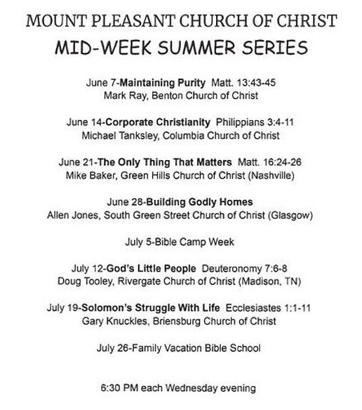 mid-week summer series